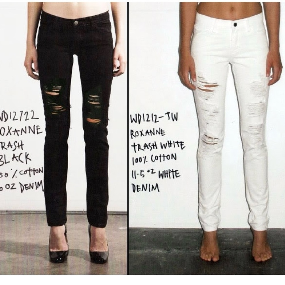 KSUBI ROXANNE TRASHED BLACK JEANS 28